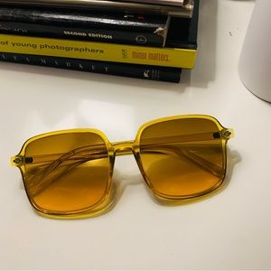 Burnt Orange Wide Rimmed Sunglasses